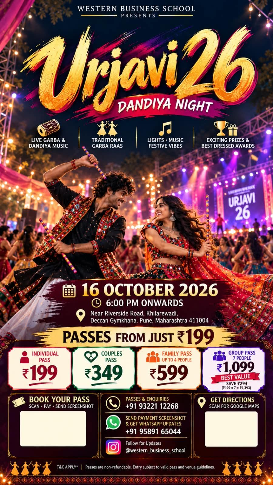 URJAVI 26 Dandiya Night Poster